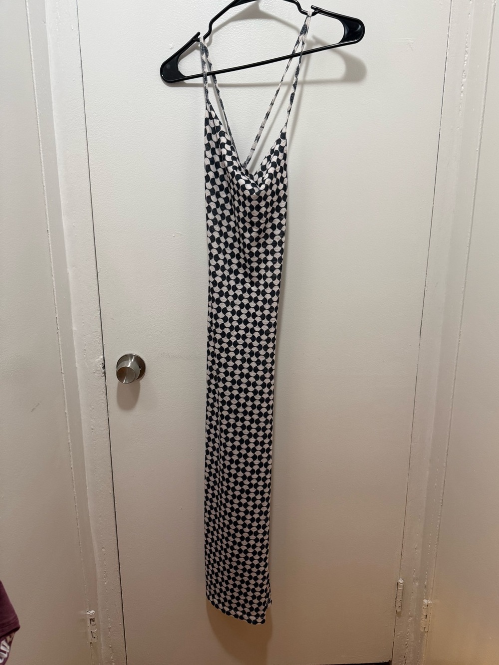 Black & White Patterned Slip Dress